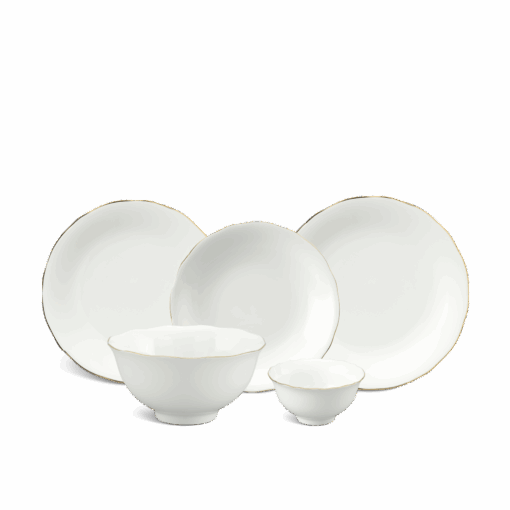 Bộ đồ ăn 14 sản phẩm - Mẫu Đơn IFP - Chỉ Vàng A001_341428014gomminhlong.com