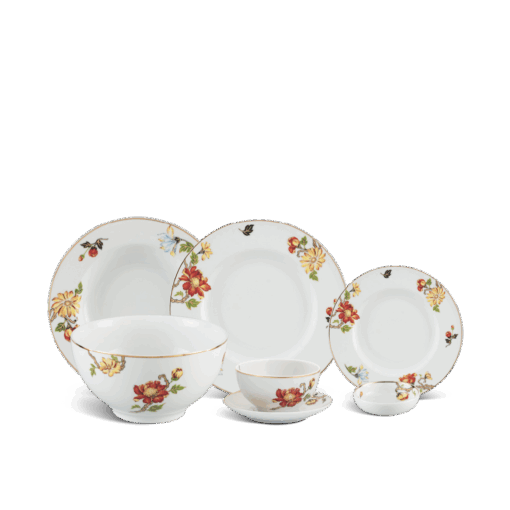 Bộ đồ ăn 25 sản phẩm (B) - Camellia - Cát Tường A001_25302Bgomminhlong.com