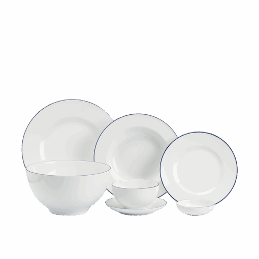 Bộ đồ ăn 25 sản phẩm (B) - Camellia - Chỉ Xanh Dương A001_25021Bgomminhlong.com