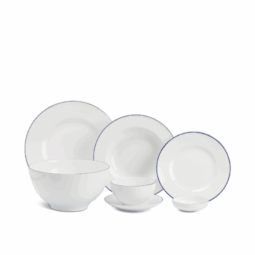 Bộ đồ ăn 6 người 25 sản phẩm - Camellia - Chỉ Xanh Dương A001_25021gomminhlong.com