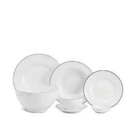 Bộ đồ ăn 6 người 25 sản phẩm - Camellia - Chỉ Xanh Dương A001_25021gomminhlong.com
