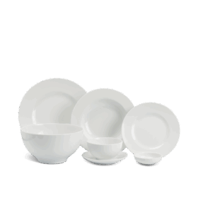 Bộ đồ ăn 6 người 25 sản phẩm - Camellia - Trắng A001_25CAMgomminhlong.com