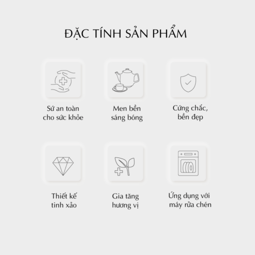 Bộ trà 0.65 L - Daisy - Cỏ Tím A001_01655226703gomminhlong.com
