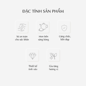  Bộ trà 0.7 L - Sen - Men Ngọc Sương Mờ (Trang Trí Vàng) A001_687063522V03gomminhlong.com