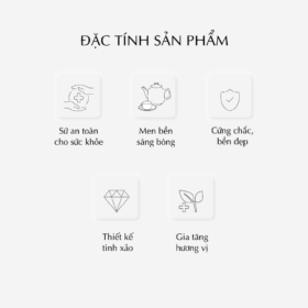  Bộ trà 0.7 L - Sen - Men Ngọc Sương Mờ A001_68706352203gomminhlong.com