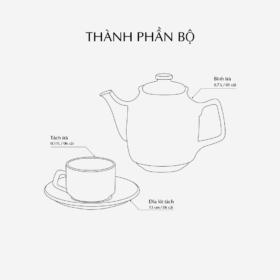  Bộ trà 0.7 L - Sen - Men Ngọc Sương Mờ A001_68706352203gomminhlong.com