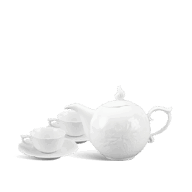 Bộ trà 0.7 L - Sen - Trắng A001_68700900003gomminhlong.com