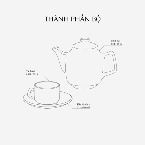 Bộ trà 0.8 L - Hoàng Cung - Hoàng Liên A001_01084046003gomminhlong.com