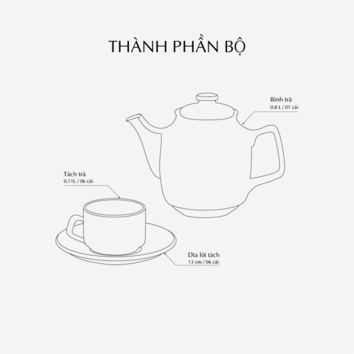 Bộ trà 0.8 L - Hoàng Cung - Sen Ngọc Bích A001_01084048703gomminhlong.com