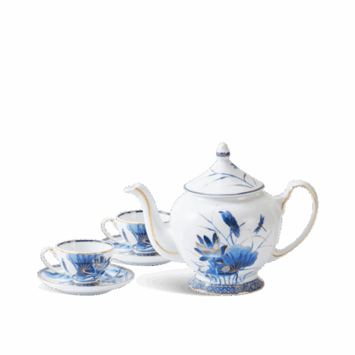 Bộ trà 0.8 L - Hoàng Cung - Sen Vàng A001_01084034503gomminhlong.com