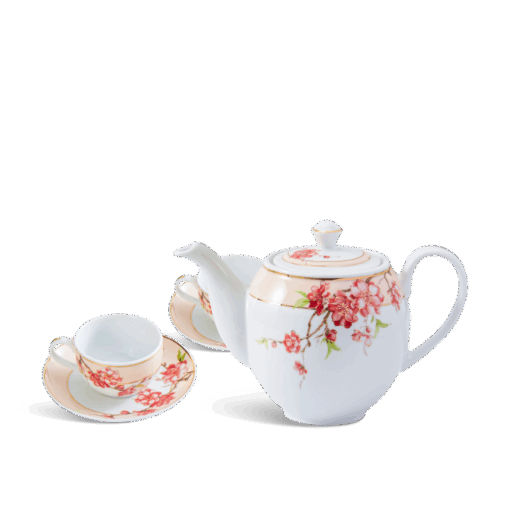 Bộ trà 0.8 L - Camellia - Hoa Đào A001_01803848003gomminhlong.com