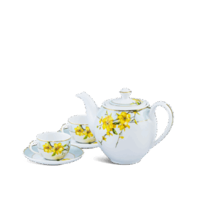 Bộ trà 0.8 L - Camellia - Hoa Mai A001_01803847803gomminhlong.com