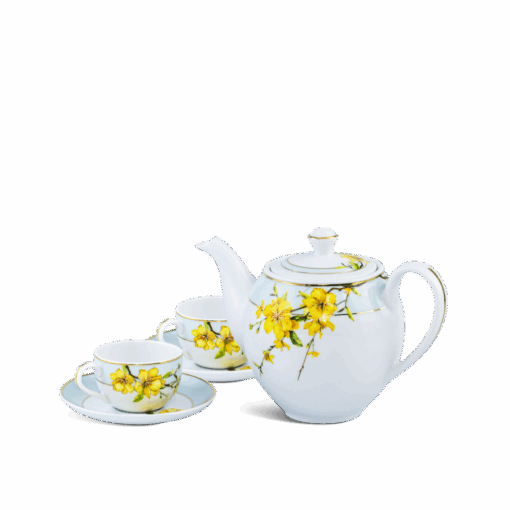 Bộ trà 0.8 L - Camellia - Hoa Mai A001_01803847803gomminhlong.com