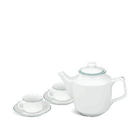 Bộ trà 1.1 L - Jasmine - Chỉ Xanh Lá A001_01111100903gomminhlong.com