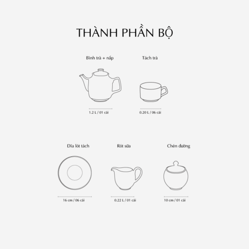 Bộ trà 1.2 L - Ngọc Biển IFP - Chỉ Bạch Kim A001_01126004303gomminhlong.com