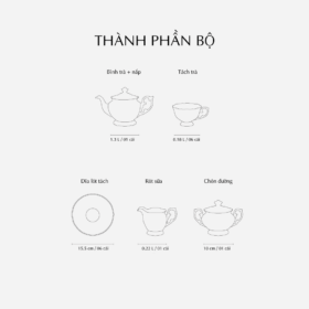  Bộ trà 1.3 L - Đài Các - Chỉ Bạch Kim A001_01134604303gomminhlong.com