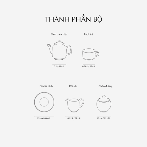 Bộ trà 1.3 L - Hoàng Cung - Lạc Hồng A001_01134020803gomminhlong.com