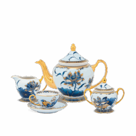 Bộ trà 1.3 L - Hoàng Cung - Sen Ngọc A001_01134045603gomminhlong.com