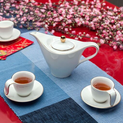 Bộ trà cao 0.45 L - Anh Vũ - Chỉ Vàng. A001_01459801403gomminhlong.com