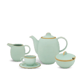 Bộ trà 1.3 L Cordon - Men Ngọc Sương Mờ (Trang Trí Vàng) A001_011302522V03gomminhlong.com