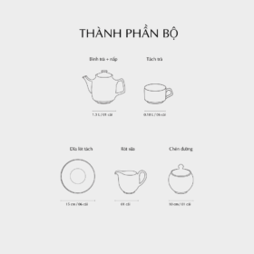  Bộ trà cao 1.3 L - Sago - Hoa Hồng A001_01130101703gomminhlong.com