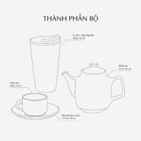  Combo 8 - Bộ trà Anna cao 0.47L VCV - Ly sứ dưỡng sinh (trắng) A001_CBTT218gomminhlong.com
