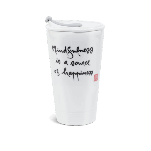Ly sứ dưỡng sinh 0.48 L + nắp ống hút (K1) - Dưỡng Sinh - Mindfulness is a source of happiness A001_214888000MHgomminhlong.com