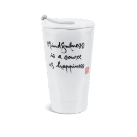 Ly sứ dưỡng sinh 0.48 L + nắp ống hút (K1) - Dưỡng Sinh - Mindfulness is a source of happiness A001_214888000MHgomminhlong.com
