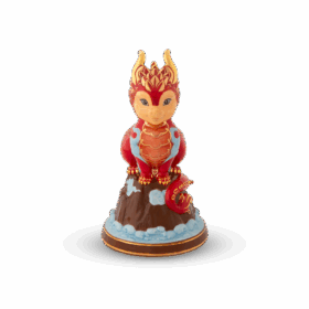  Tượng rồng Hảo Đức 13.5 cm - Màu Đỏ A001_311350DOVgomminhlong.com