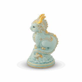  Tượng rồng Hảo Đức 13.5 cm - Men Ngọc (bóng) A001_311350BMNVgomminhlong.com