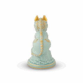  Tượng rồng Hảo Đức 13.5 cm - Men Ngọc (bóng) A001_311350BMNVgomminhlong.com