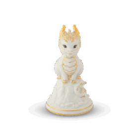  Tượng rồng Hảo Đức 13.5 cm - Màu Trắng A001_311350TBVgomminhlong.com