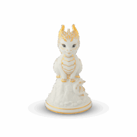 Tượng rồng Hảo Đức 13.5 cm - Màu Trắng A001_311350TBVgomminhlong.com