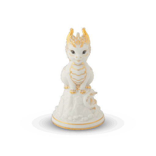 Tượng rồng Hảo Đức 13.5 cm - Màu Trắng A001_311350TBVgomminhlong.com