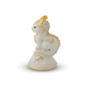  Tượng rồng Hảo Đức 13.5 cm - Màu Trắng A001_311350TBVgomminhlong.com