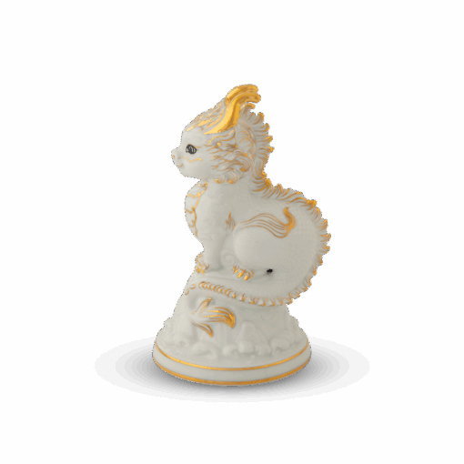 Tượng rồng Hảo Đức 13.5 cm - Màu Trắng A001_311350TBVgomminhlong.com