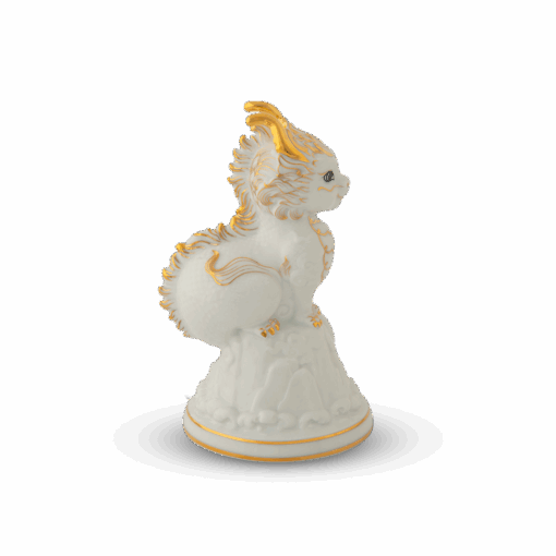 Tượng rồng Hảo Đức 13.5 cm - Màu Trắng A001_311350TBVgomminhlong.com