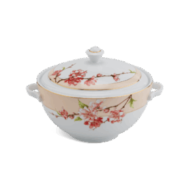  Thố 18 cm + nắp - Camellia - Hoa Đào A001_061822480gomminhlong.com