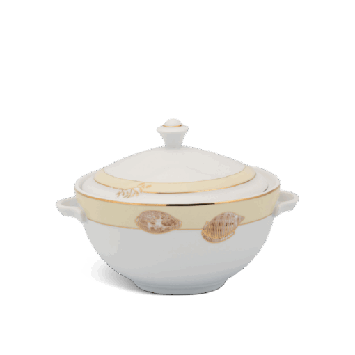 Thố 18 cm + nắp - Camellia - Hương Biển kem A001_061822089gomminhlong.com