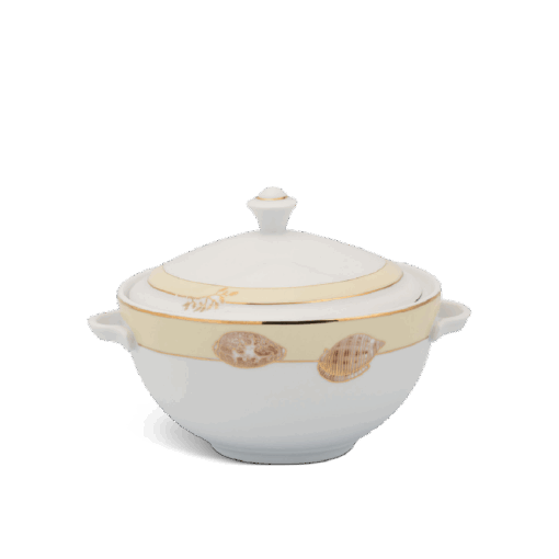 Thố 18 cm + nắp - Camellia - Hương Biển kem A001_061822089gomminhlong.com