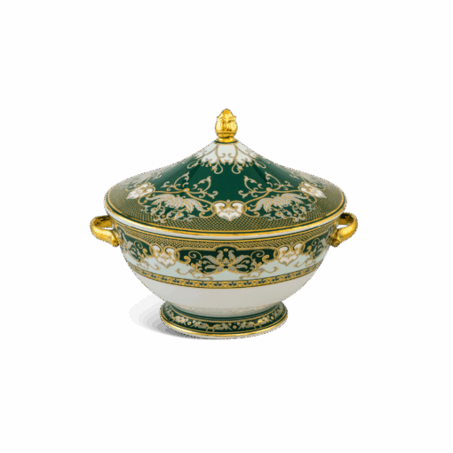 Thố 22 cm + nắp - Hoàng Cung - Sen Ngọc Bích A001_062224487gomminhlong.com