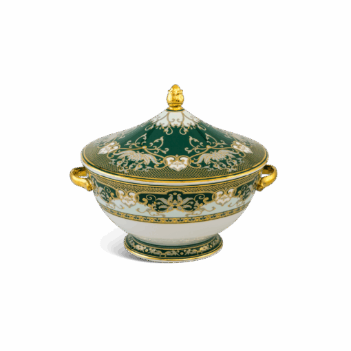 Thố 22 cm + nắp - Hoàng Cung - Sen Ngọc Bích A001_062224487gomminhlong.com