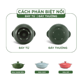  Nồi dưỡng sinh Luna (Nồi cạn) 3.0 L + nắp (CK) - Xanh Rêu A001_213039464gomminhlong.com