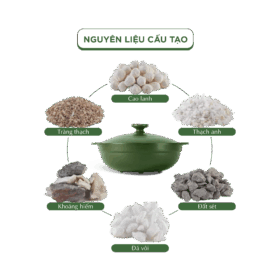  Nồi dưỡng sinh Luna (Nồi cạn) 3.0 L + nắp (CK) - Xanh Rêu A001_213039464gomminhlong.com
