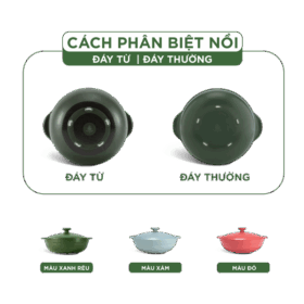 Nồi dưỡng sinh Luna (Nồi cạn) 3.0 L + nắp (CK) - Xanh Rêu A001_213039464Tgomminhlong.com
