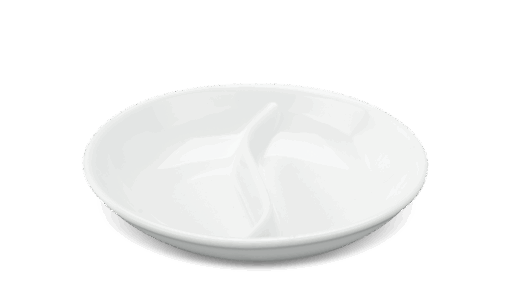 Chén chấm 2 ngăn - Jasmine - Trắng A001_231001000gomminhlong.com