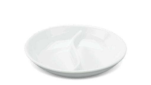 Chén chấm 2 ngăn - Jasmine - Trắng A001_231001000gomminhlong.com