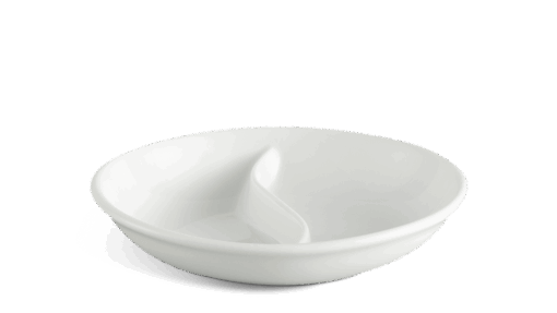 Chén chấm 2 ngăn - Jasmine Lys - Trắng Ngà A001_231004000gomminhlong.com