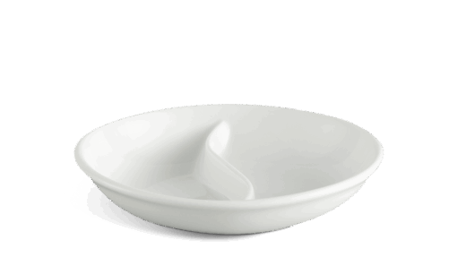 Chén chấm 2 ngăn - Jasmine Lys - Trắng Ngà A001_231004000gomminhlong.com