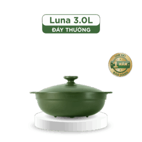 Nồi dưỡng sinh Luna (Nồi cạn) 3.0 L + nắp (CK) - Xanh Rêu A001_213039464gomminhlong.com